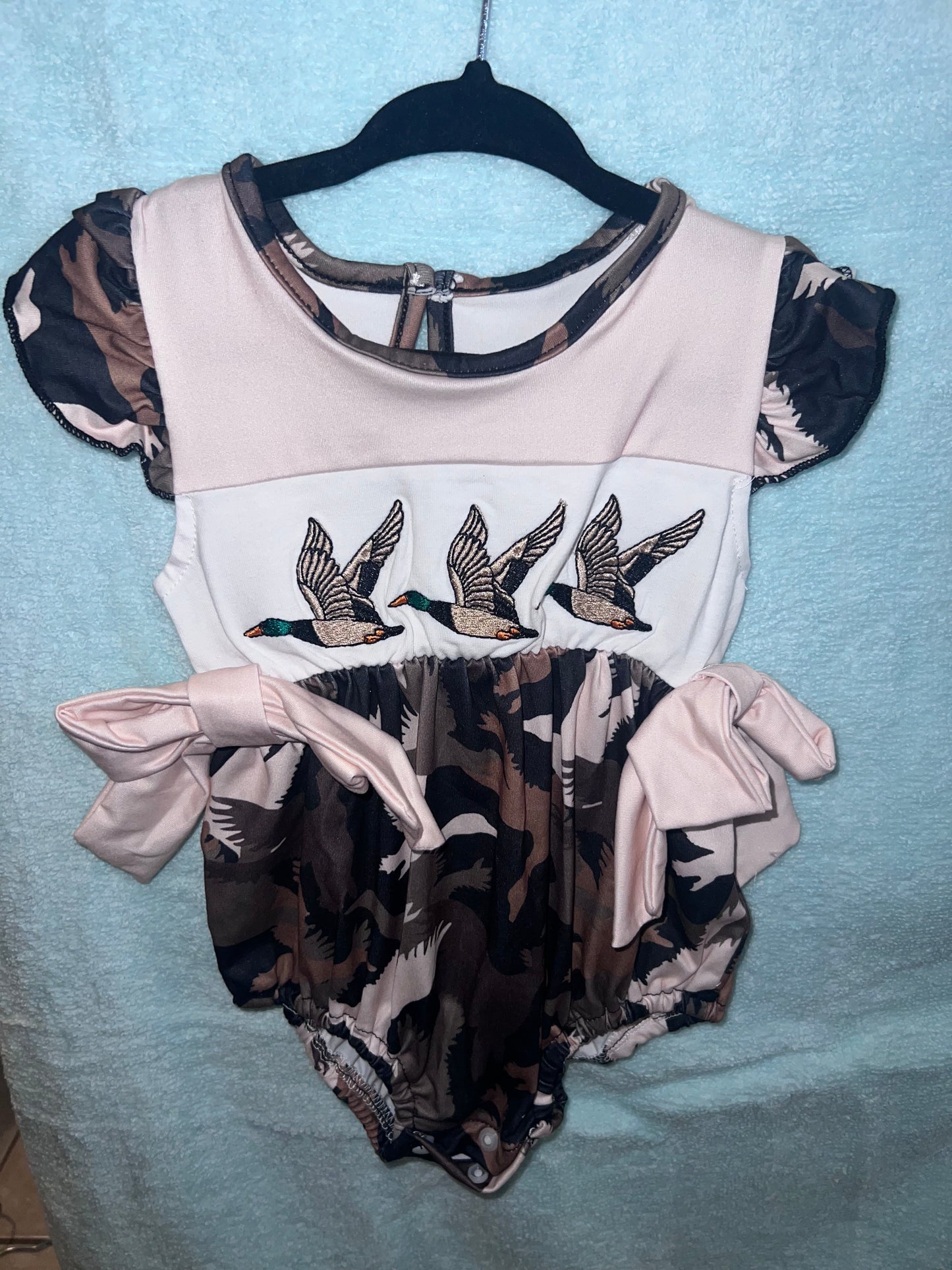 Mallard duck bubble romper