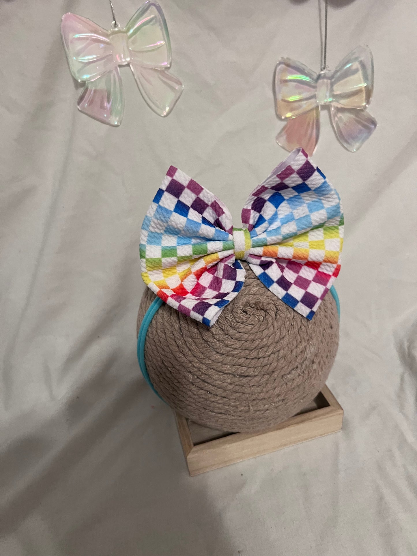 Rainbow checkered nylon