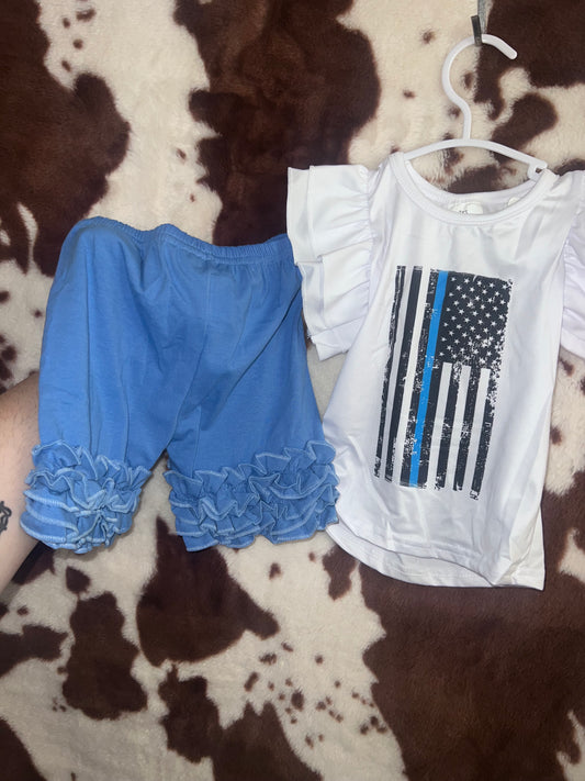 Back the blue girls set