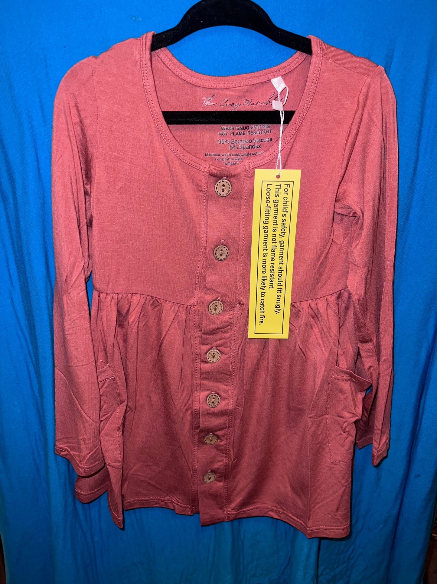 Dust pink bamboo dress