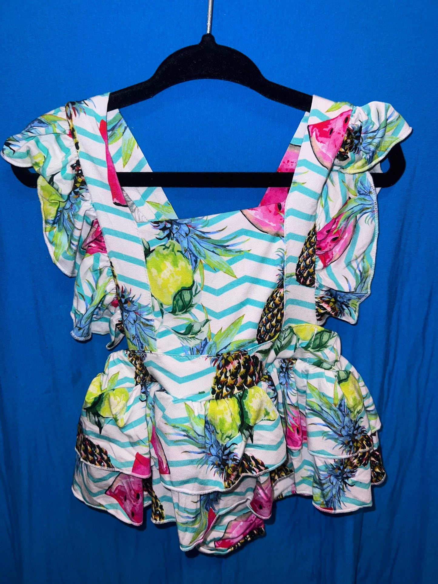 Tie back bubble romper