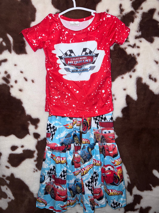 Red car girls bell set