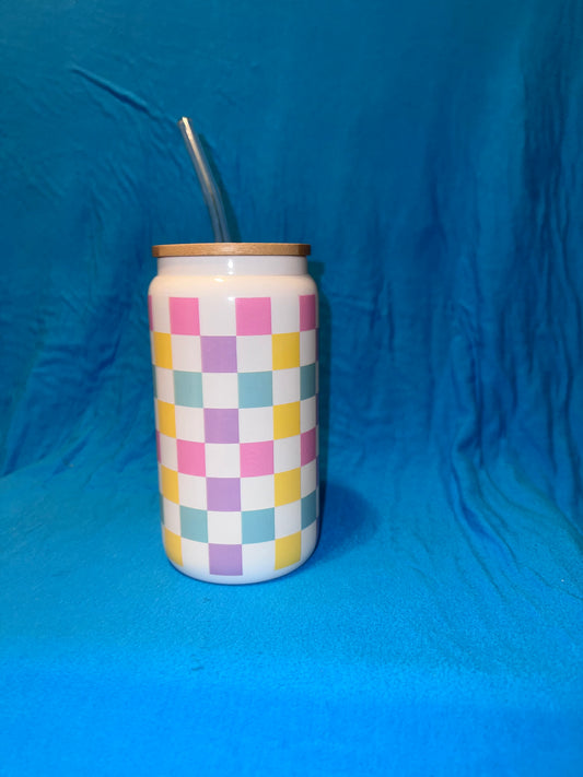 White 16 oz glass Libby cup