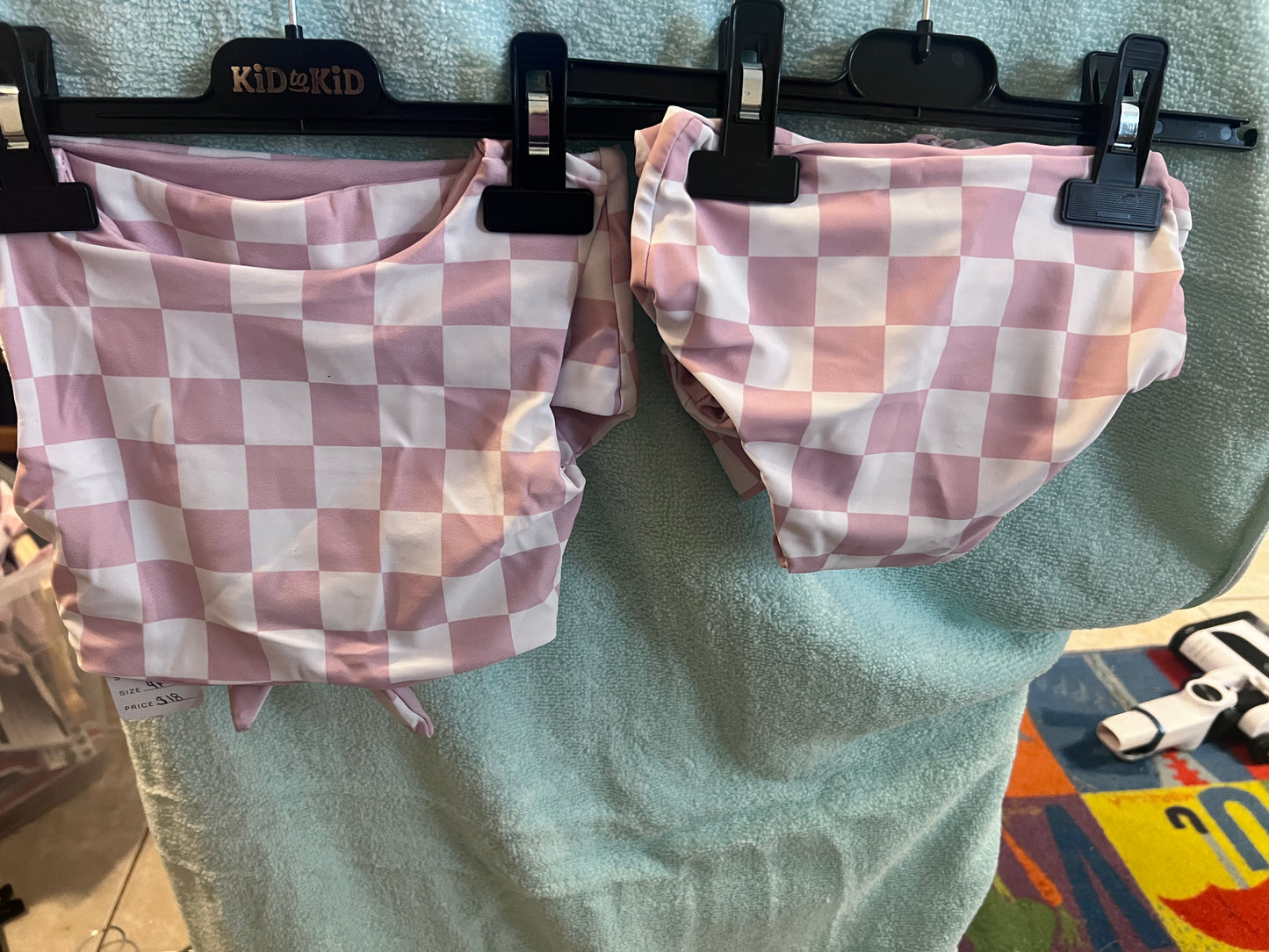 Pink checkered 2 price bathing suits
